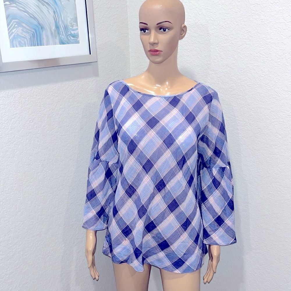 Lauren Ralph Lauren plaid designer blouse